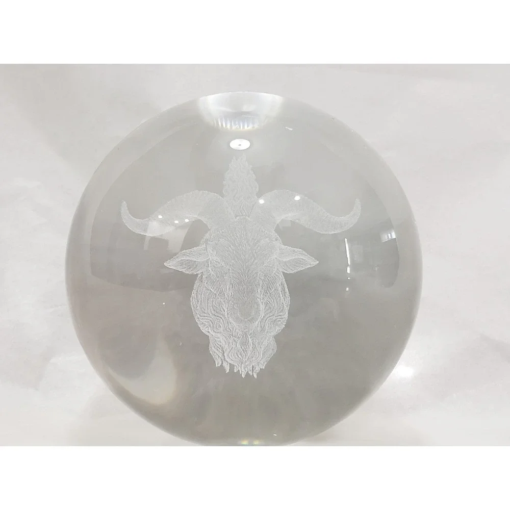 NEW KILLSTAR BAPHOMET Paperweight Crystal Ball Gothic Home Decor Gift Halloween